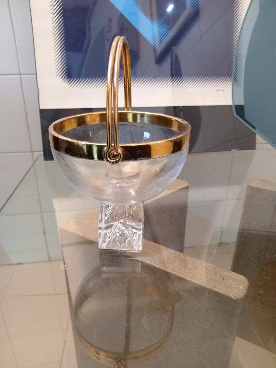 Ice bucket by Marcello Taddei for Kristall Krisla, 1970s