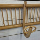 Vintage rattan coat rack