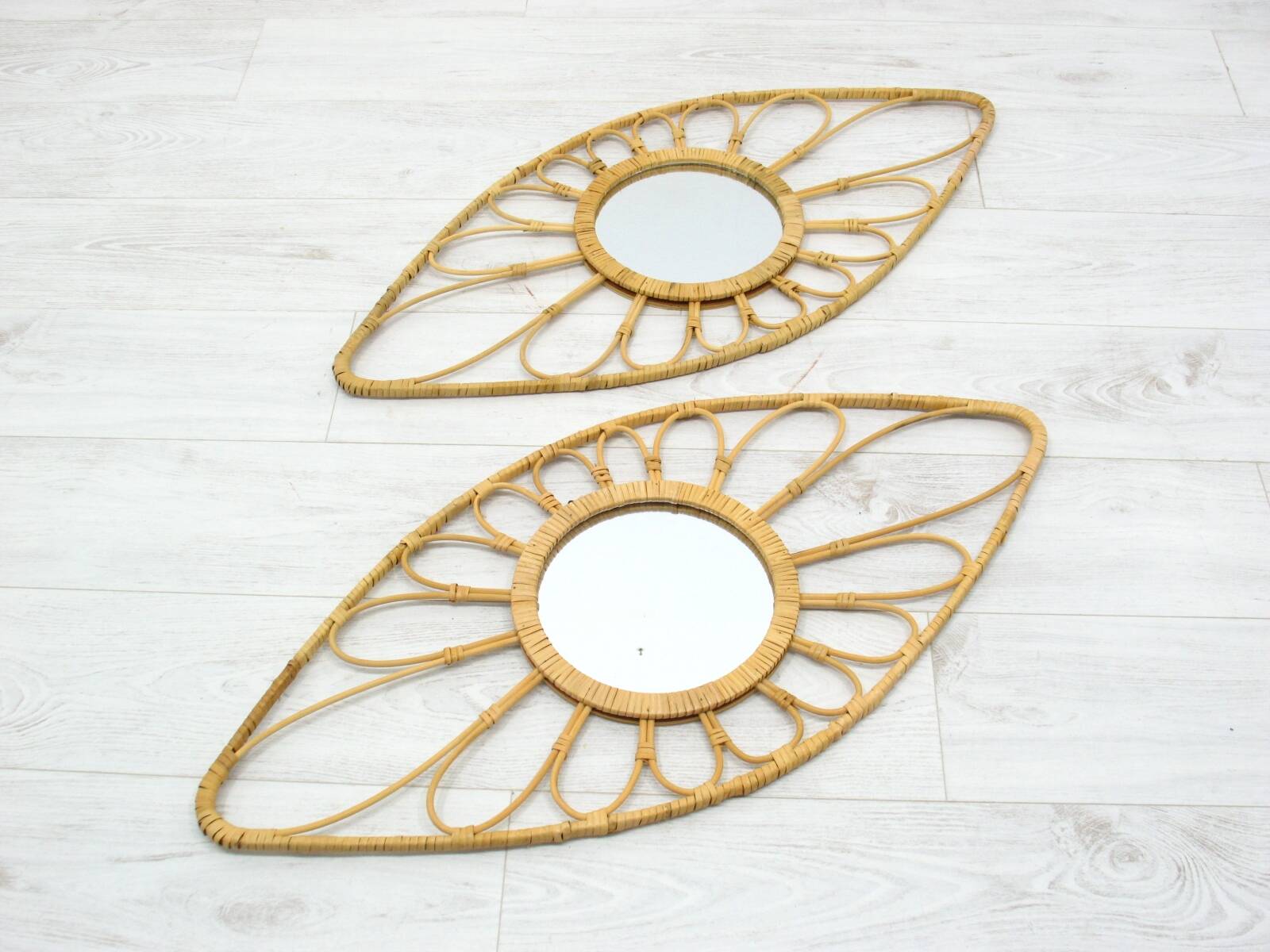 Vintage Rattan Mirror, 1990s