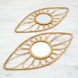 Vintage Rattan Mirror, 1990s