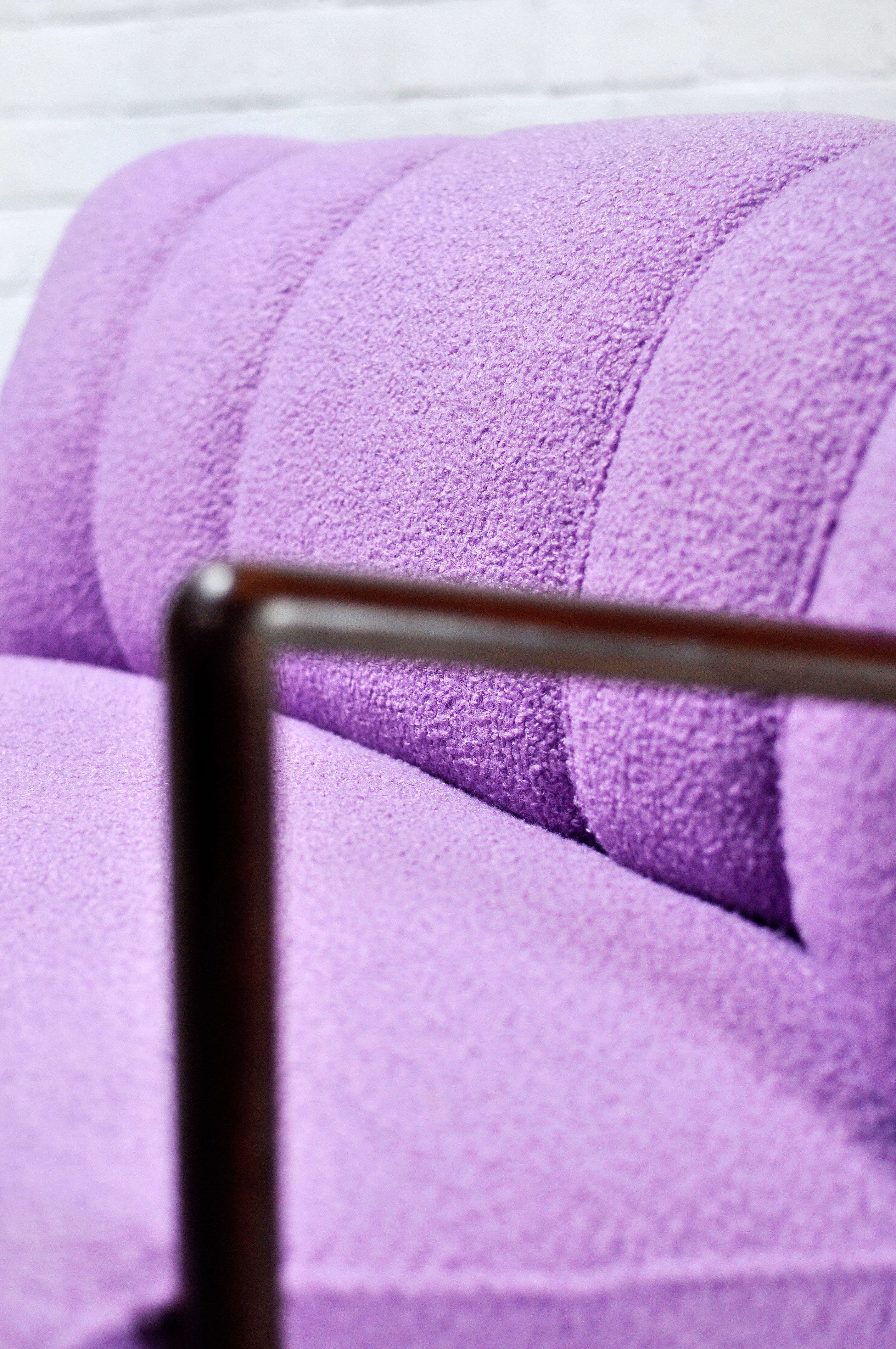 Mid-Century Italian Sofa in Purple Bouclé Wool, 1950s
