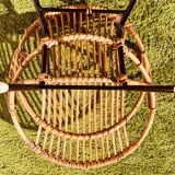 Pair of lounge rattan armchairs by D. Van Sliedregt / R. Noordwolde. Vintage