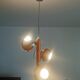 Vintage Space Age 70s Pendant Light – 3 Adjustable Spotlights – Orange