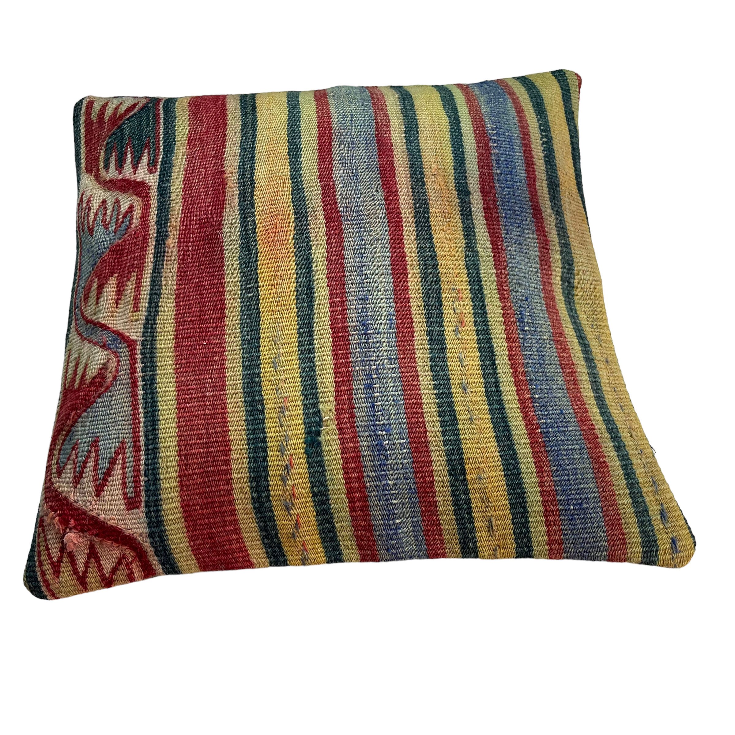 Vintage turkish kilim cushion cover, 40 x 40 cm