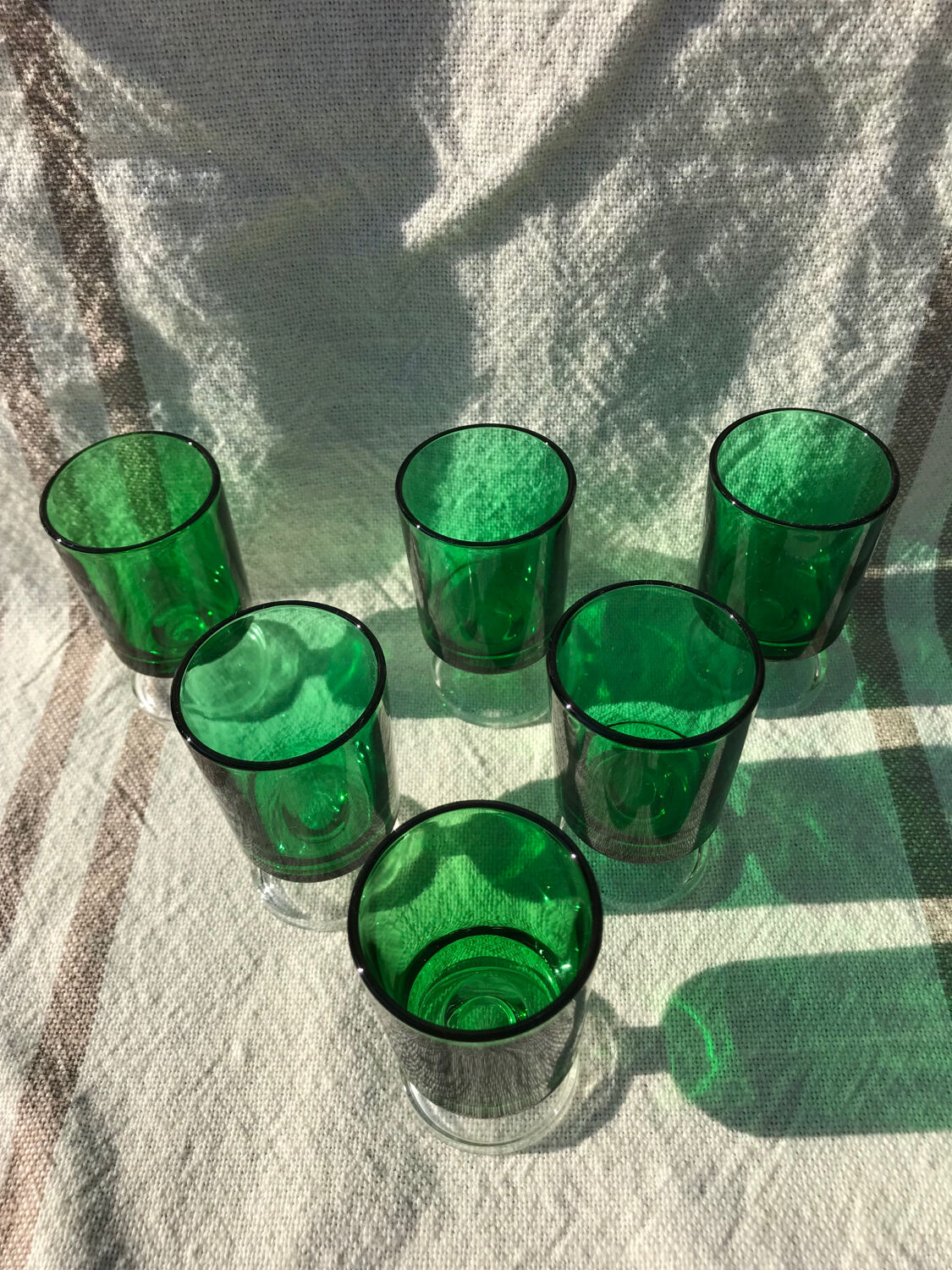 ancien service de verres digestif 1960