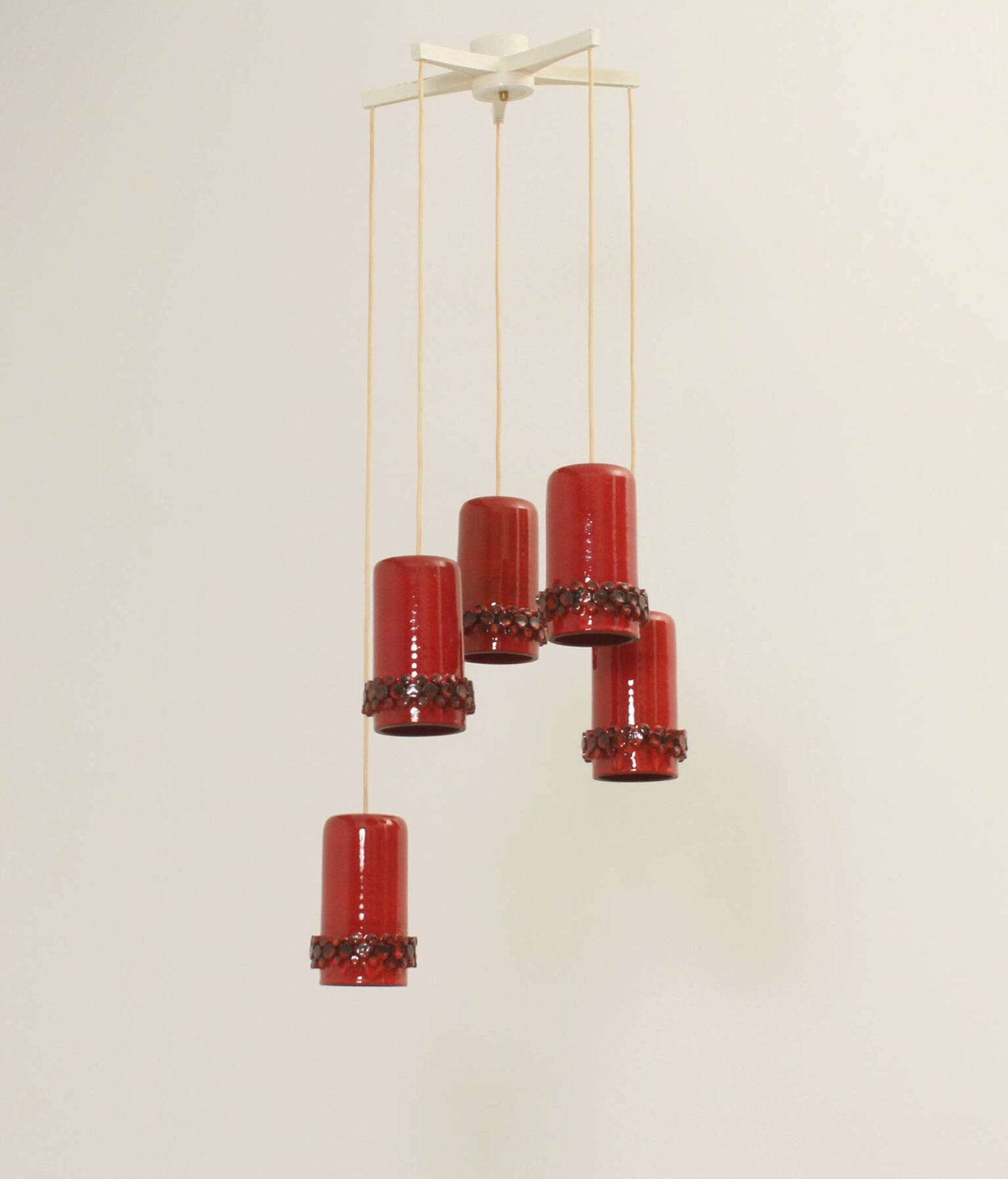 Ceralux cascade lamp by Hans Welling for Ceramano, Germany, 1960s