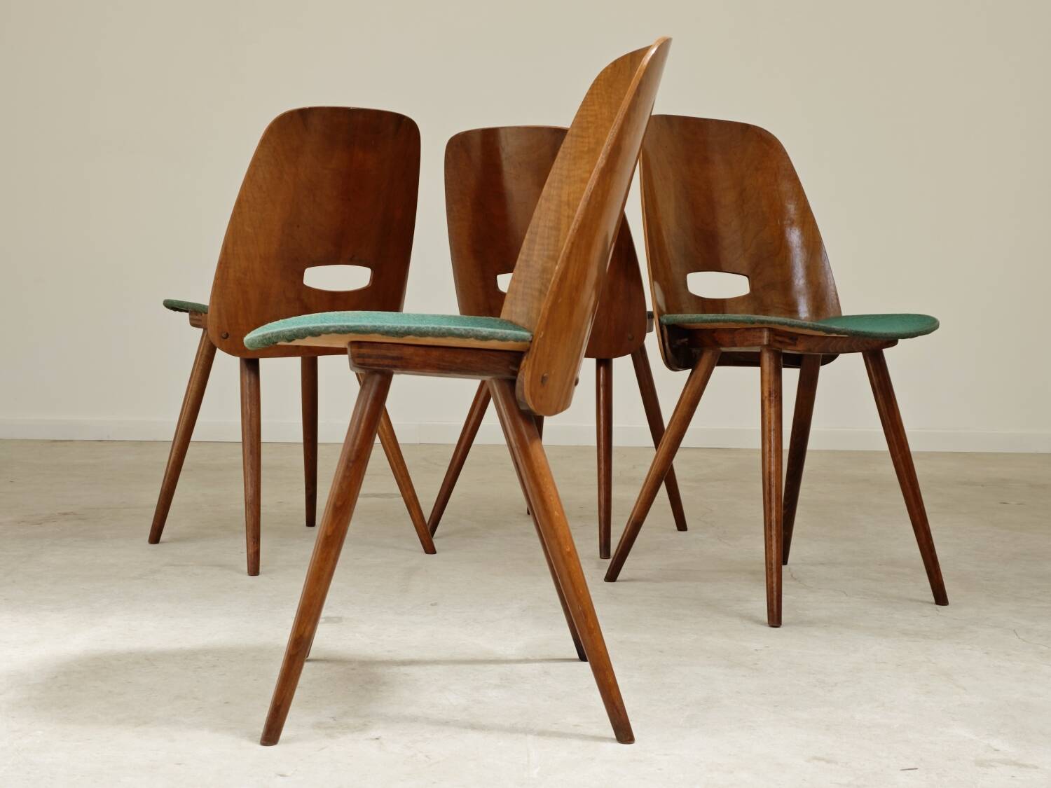 Set of 4 Lollipop chairs by Frantisek Jirak for Tatra 1960