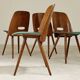 Set of 4 Lollipop chairs by Frantisek Jirak for Tatra 1960