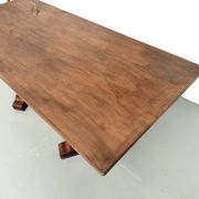 Table de repas ou bureau Art Déco en chêne et hêtre – Années 1930