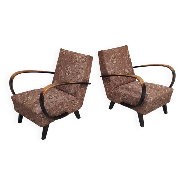 Paire de fauteuils art déco type C par Jindrich Halabala