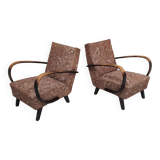 Pair of art deco type C armchairs by Jindrich Halabala