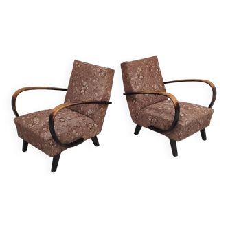 Paire de fauteuils art déco type C par Jindrich Halabala