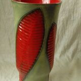 Fernand elchinger ceramic vase, fern model, 1950s