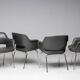Kilta chairs by Olli Mannermaa in elephant grey, modern Scandinavian mid-century.