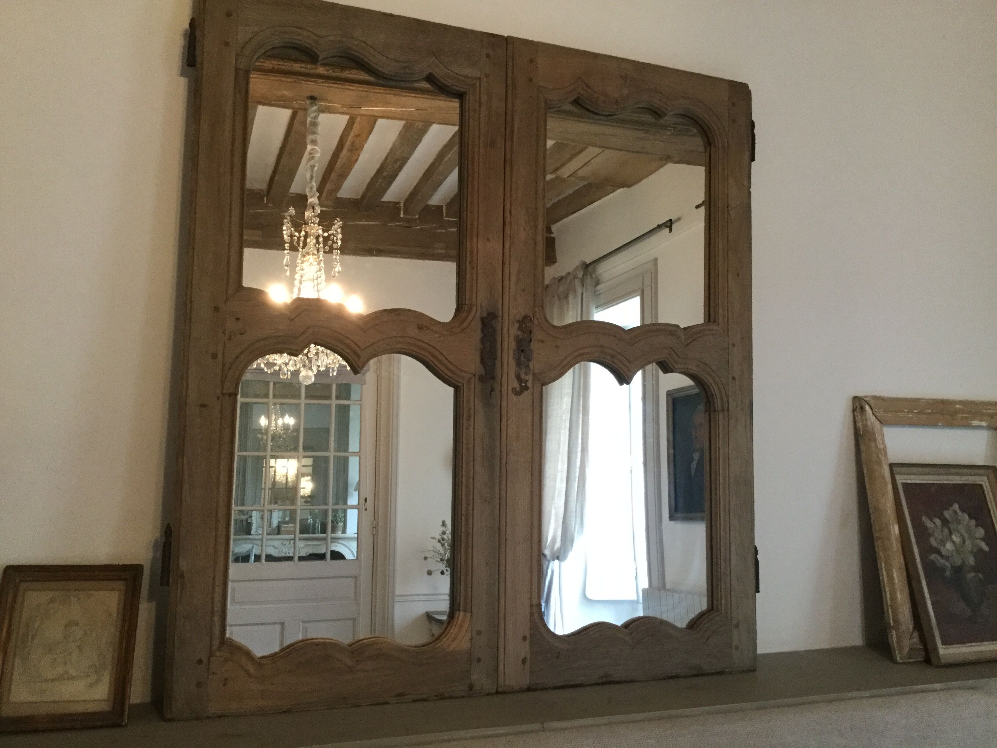 Mirror in old window