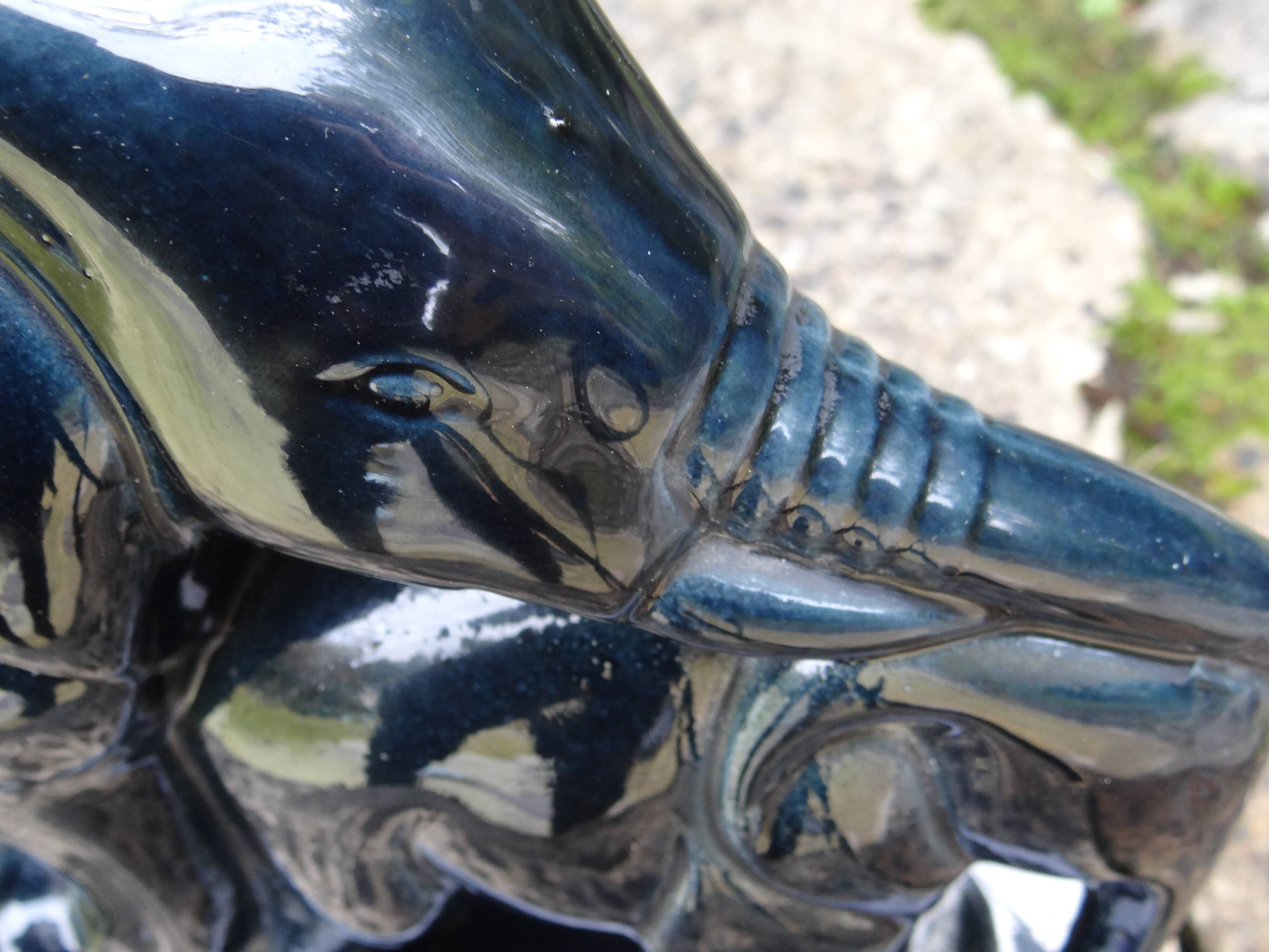 Beautiful Art Deco Lemanceau Elephant Statue, St. Clement Faience Elephant