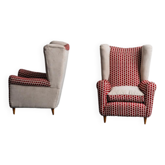 Paire de fauteuils fabriqués par Paolo Buffa dans les années 1950