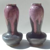 Pair of puisaye sandstone vases. The Dieulefit Workshop