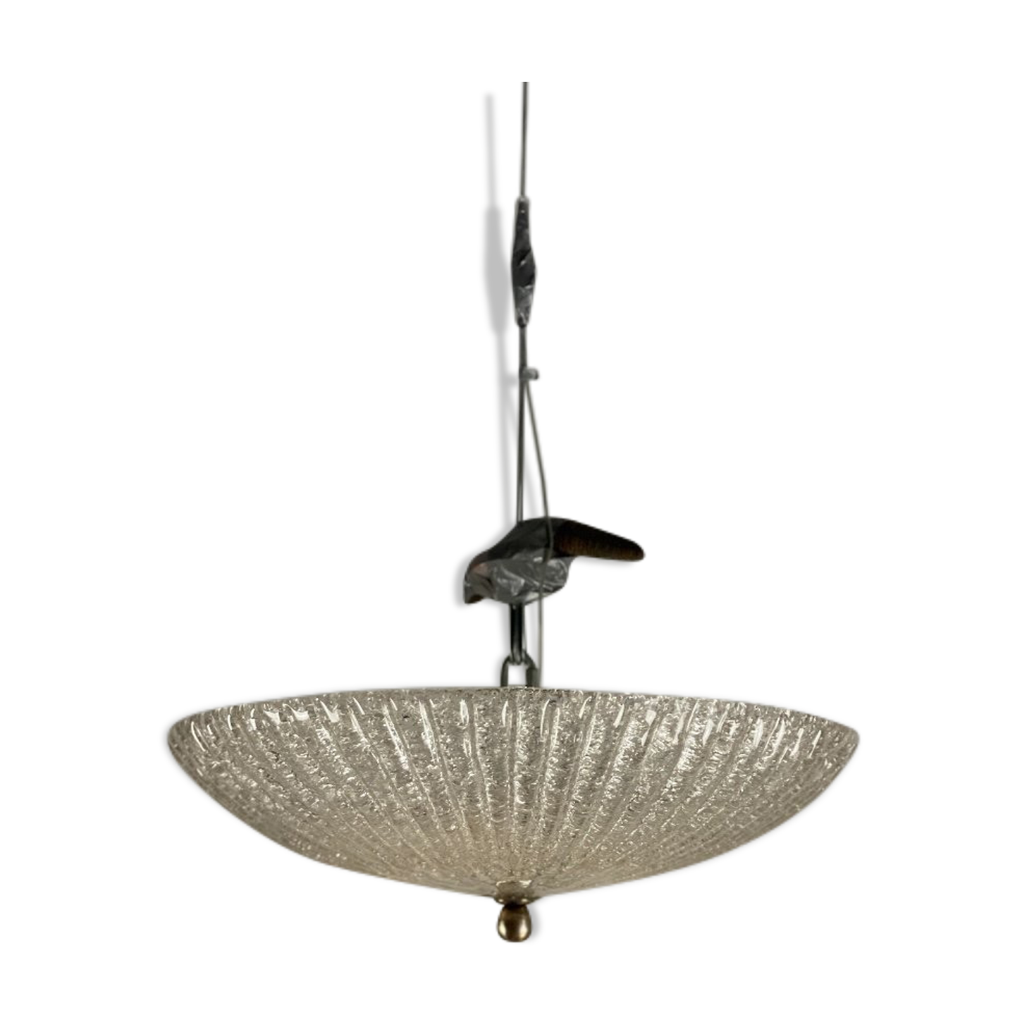 Ceiling chandelier in murano art deco glass