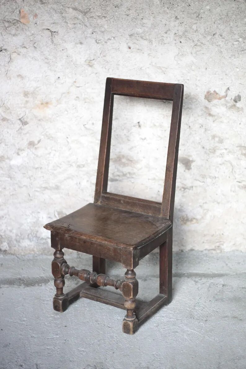 Chaise Lorraine, chaise d'appoint en bois XVIIIe