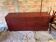Burgundy lacquered vintage enfilade and brass by Eric Maville