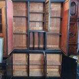 Vintage painted wooden bookcase