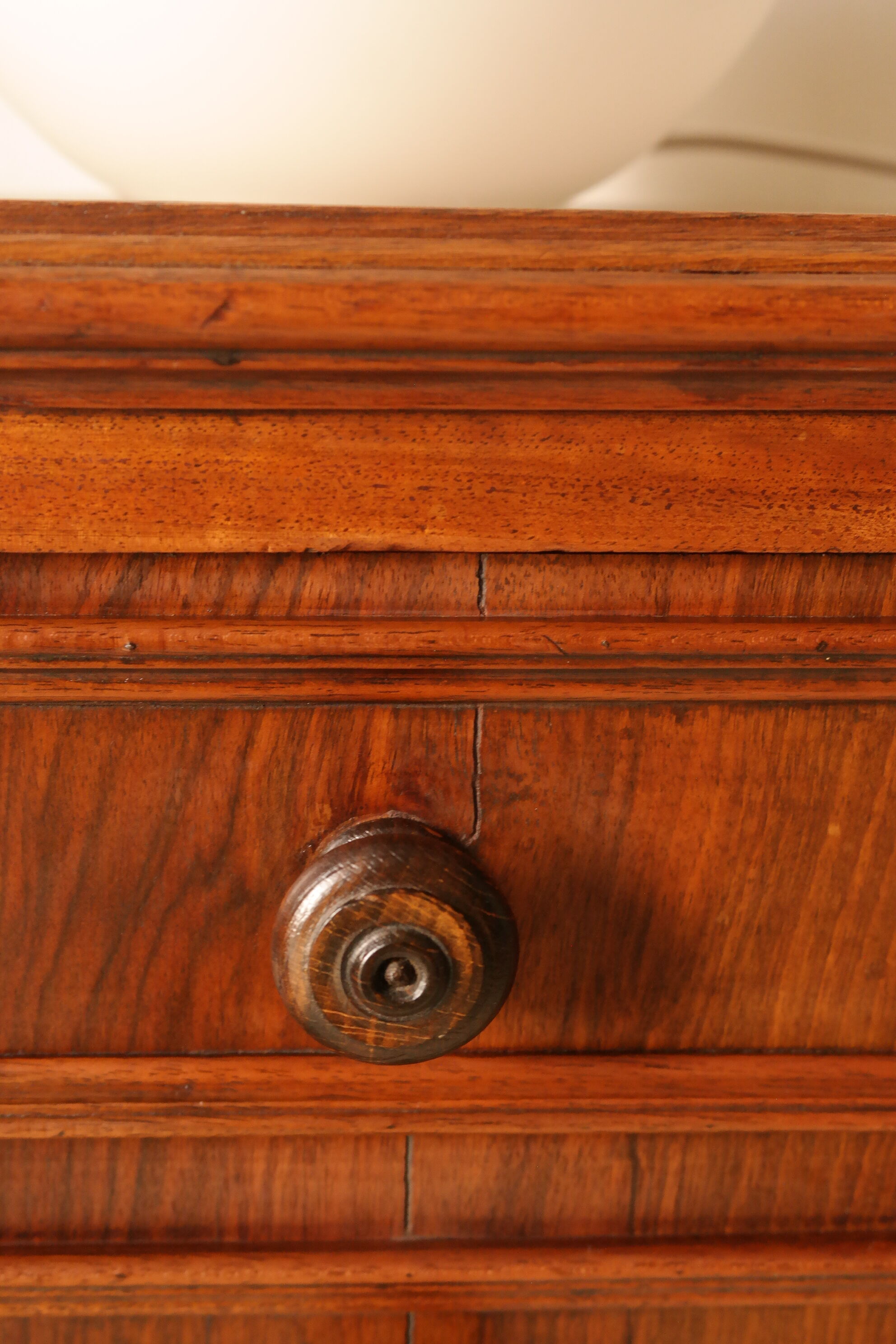 Pair of old walnut bedsides