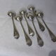 6 vintage silver plated soup spoons with hallmarks