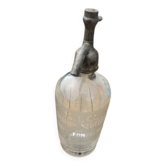 Old sic champigneulles transparent glass siphon