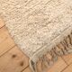 Moroccan berber carpet beni ouarain natural ecru uni 1, 42x0, 97m