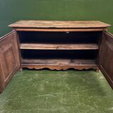 Very small rustic walnut sideboard.