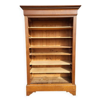 Louis-Philippe oak library cupboard 140x52x224