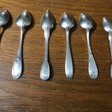 6 small mismatched silver metal spoons