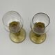 Two glasses chalice italian work or boheme application of cabochons