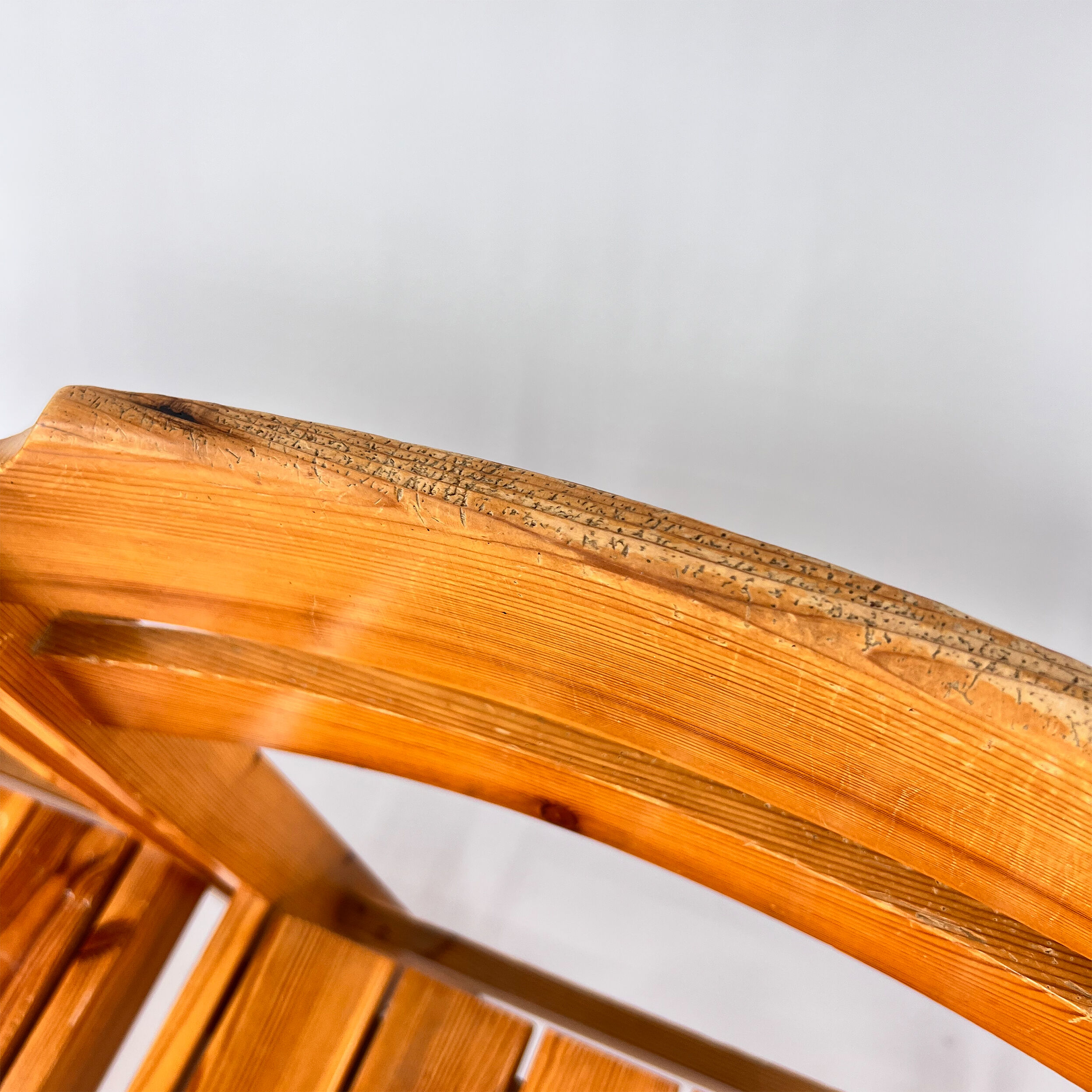 Set of 4 Vintage Pine Chairs, France, 1970s