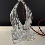 Sculpted crystal lamp base