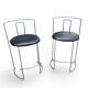 2 x Gaja stool by Kazuhide Takahama for Simon Gavina / black leather