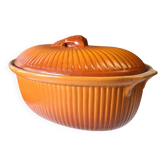 Very nice pheasant terrine dish / casserole with majolica lid.