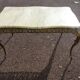 Petite Table basse Marbre et laiton