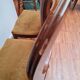 Pair of wooden chairs with velvet seats