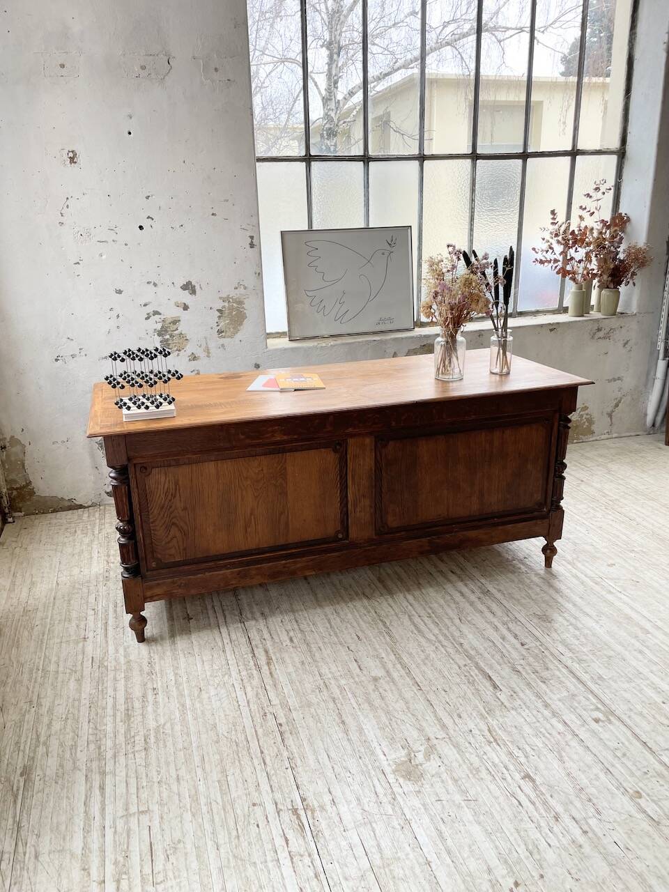 Comptoir en chêne drapier chêne 1900