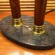 Deknudt Double Column Lamp – Wood, Brass, Marble – Restored