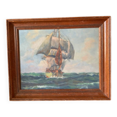 Oil painting on marine panel