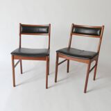 Pair of denmark chairs scandinavian design 1960s vintage 70s 1970s