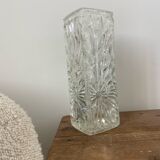 Vintage rectangular glass vase