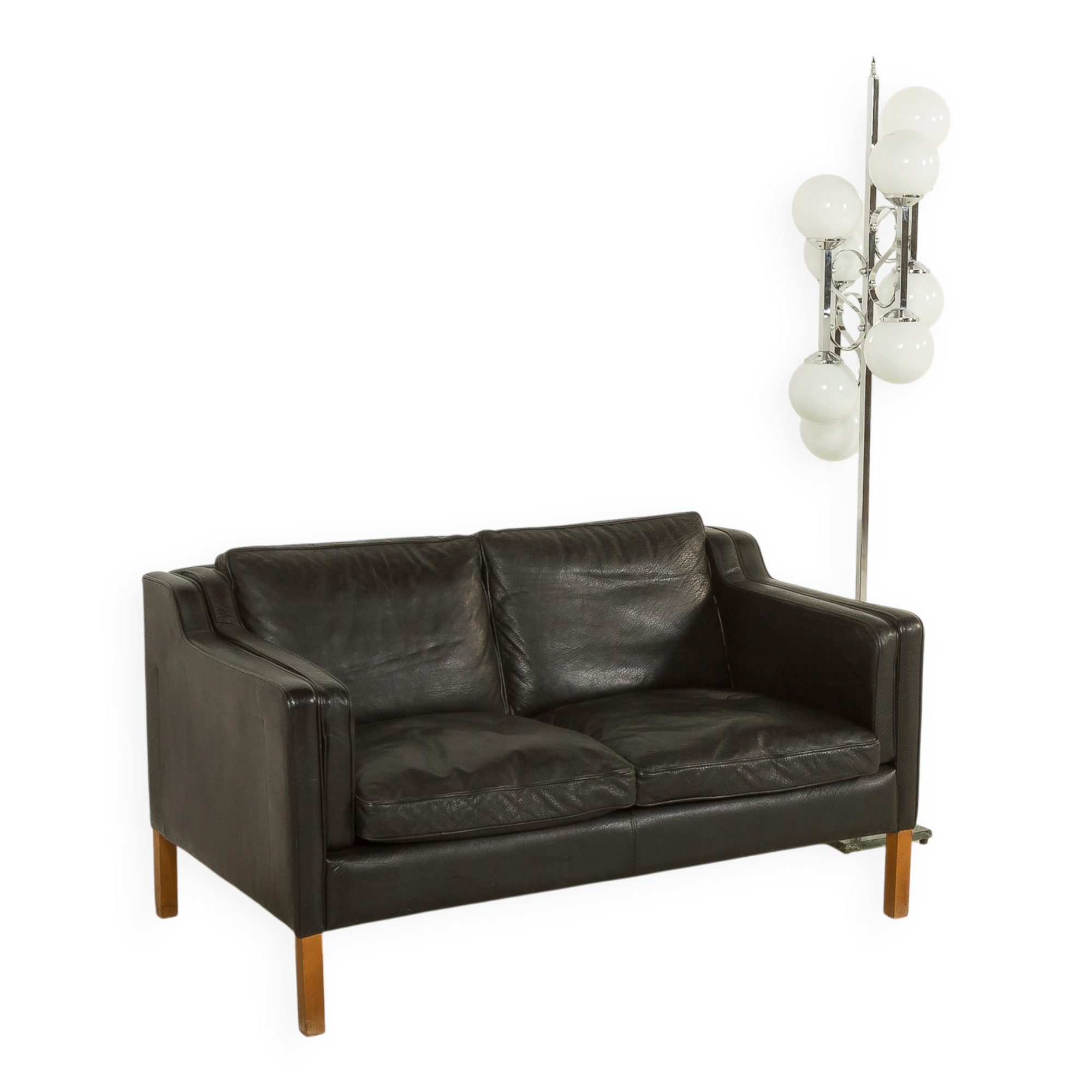 Stouby leather sofa, Denmark 1970s