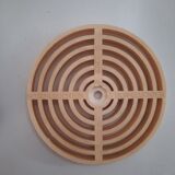 Three vintage suspension lamps, copper aluminum and glass