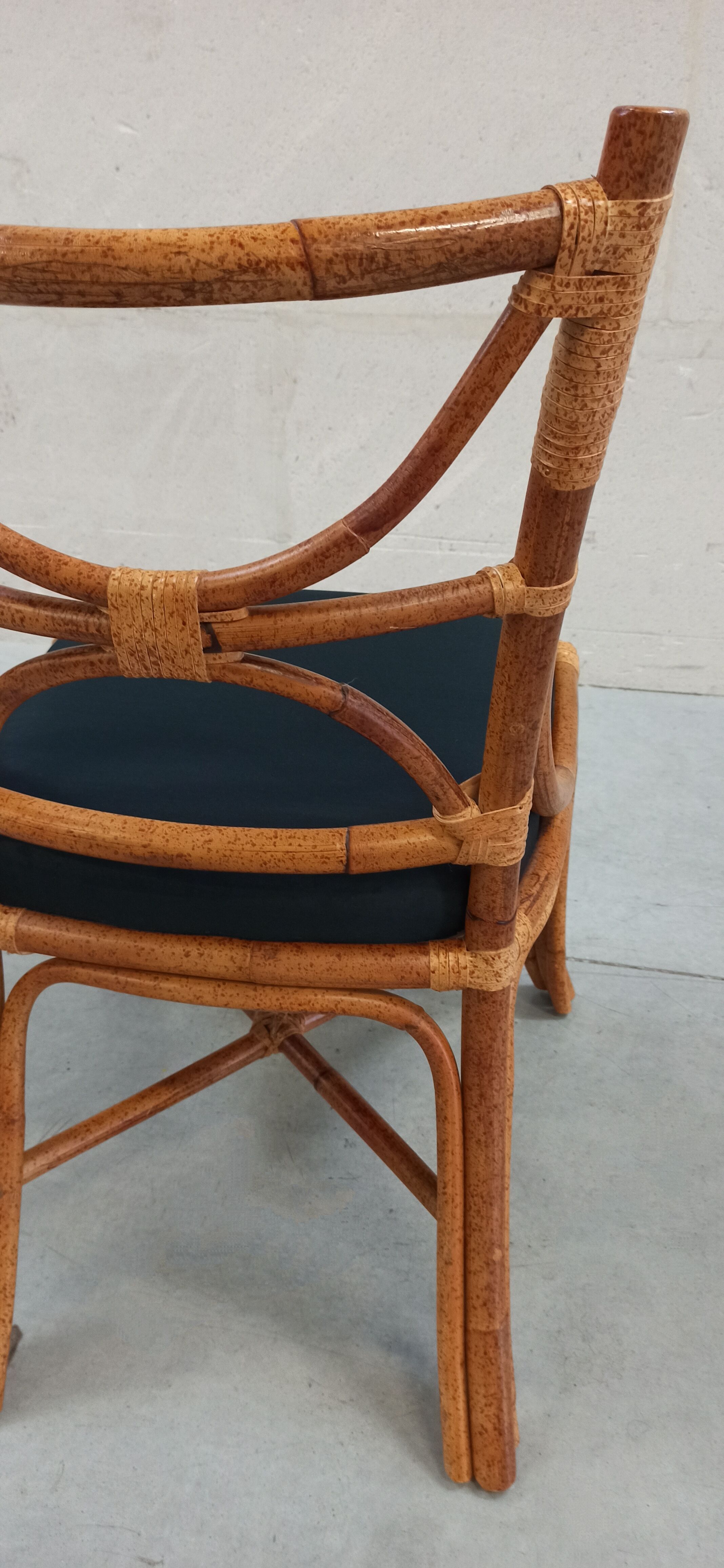 Chaise en bambou Roche Bobois 80's