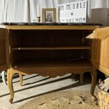 Buffet 2 doors in solid cherry louis XV style