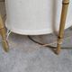 Table lamp made of fabric and bamboo